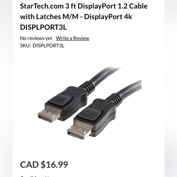 StarTech.com 3 ft DisplayPort 1.2 Cable with Latches M/M - Picture 4 of 6